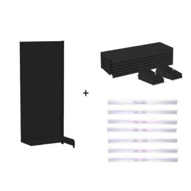 Imagem de Gondola Parede 170 Amapa Flex Continua Preto 7 band PE Transparente - 