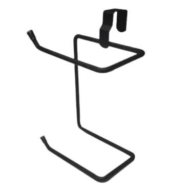 Imagem de Suporte duplo de papel higiênico para caixa acoplada preto  - STOLF