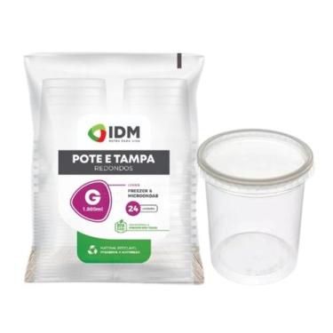 Imagem de Potes Descartáveis Redondo Freezer Microondas 1800ml - 24un - Gourmax