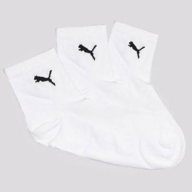 Imagem de Kit Meia Puma Cano Médio 3 Pares Branco, 39-43