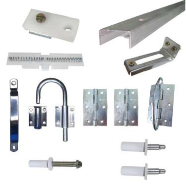 Imagem de Kit Ferragens p/ Porta Camarão Completo - 70cm Natural - Alfer - KTC-3