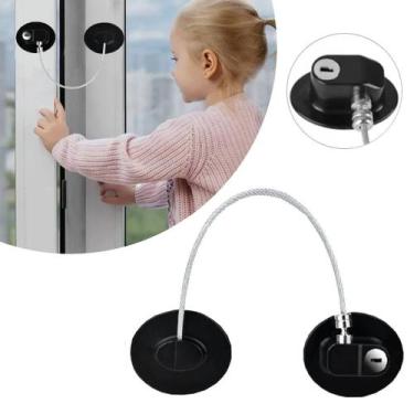 Imagem de Trava De Segurança Com Chave Para Criança Bebe Porta Geladeira Armario