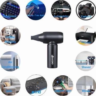 Imagem de Espanador de Ar Elétrico Removedor Poeira Carros Casa PC Gamer Placa M