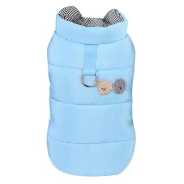 Imagem de Izefia Casaco para cães para animais de estimação, casaco para clima frio, casaco à prova de vento, forro quente, para cães, roupas grossas, básicas, simples, elegantes, colete para cães pequenos,