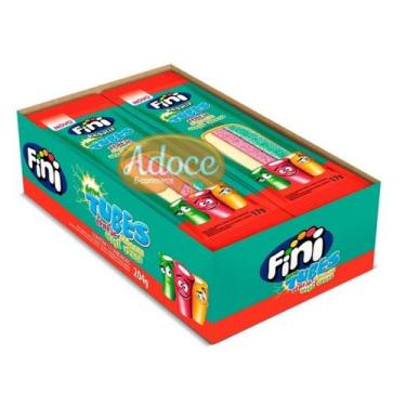 Imagem de Bala fini mini tubes azedinhos 12unx15g, TRÊS CORES