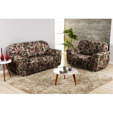 Imagem de Kit Capa de Sofá 2 e 3 Lugares Coladinha Varias Cores Oferta - BOB SHO