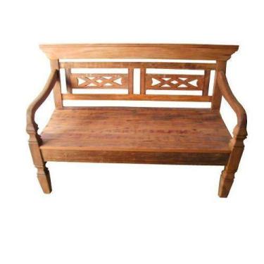 Imagem de Banco Namoradeira Vichy em Madeira de Demolição - Cód 1062 - Barrocart