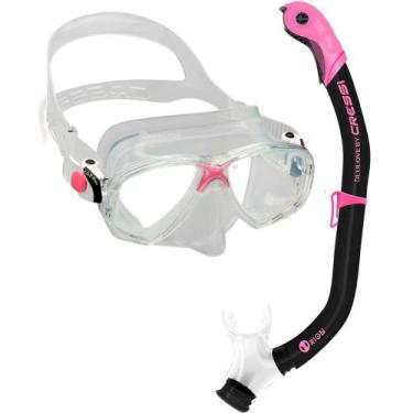 Imagem de Kit de Mergulho Máscara+Respirador Cressi Marea + Orion Dry, Transpare