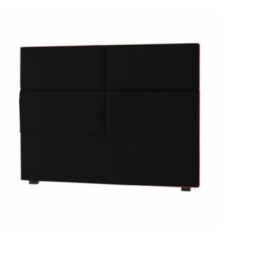 Imagem de Cabeceira  Veneza 0,90 solteiro  cm preta suede Estofada para Cama Box