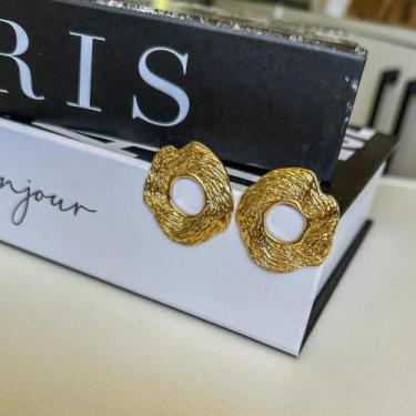 Imagem de Brinco nefertiti banhado em ouro 18k - Casllu Semijoias