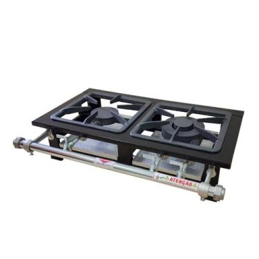 Imagem de Fogão Industrial Silver de Mesa 2 Bocas 1QS 1QD Baixa Pressão Perfil 5