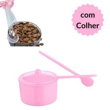 Imagem de Panelinha de Brigadeiro+Colher Panelinha Acrílica Lembrancinha Mini pa