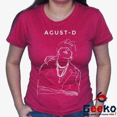 Imagem de Baby Look Agust D 100% Algodão - BTS - Suga - K-pop - Army - Blusa Fem