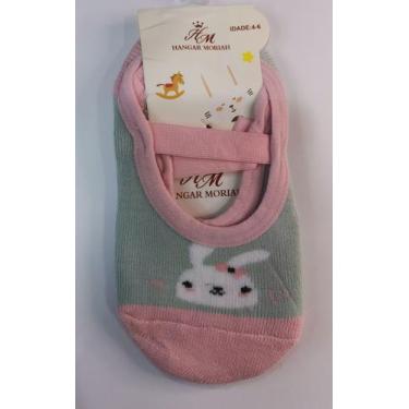 Imagem de Meia Sapatilha Pilates Infantil menina com Estampas Antiderrapante - s