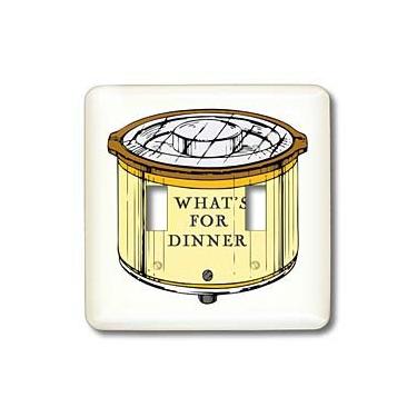 Imagem de 3dRose Lsp_80355_2" Crock Pot With Whats For Dinner Written On It Switch Duplo