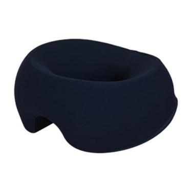 Imagem de Baoblaze Travesseiro de cabeça para baixo Almofada de mesa para cochilo Massagem corporal Almofada premium para massagem em casa Apoio de cabeça, Grande Azul Escuro