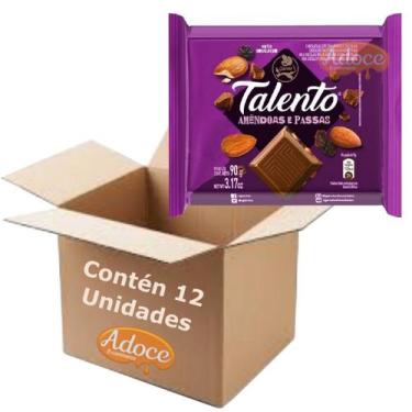 Imagem de Chocolate talento 12unx85g garoto, CAJU E PASSAS