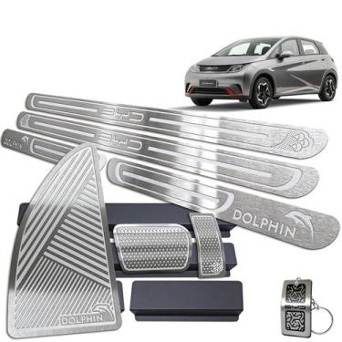 Imagem de BYD Dolphin 2023/2025 Soleira Baixo Relevo Pedaleira Descanso Inox - T