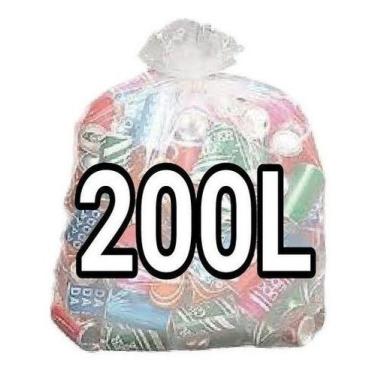 Imagem de Kit 4 Sacos Lixo Transparente 200l Reforçado 400 Unidades - HIGIPACK