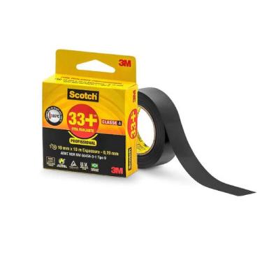 Imagem de Fita Isolante Scotch33+ 10 Metros 19mmx10m 3m, PRETO