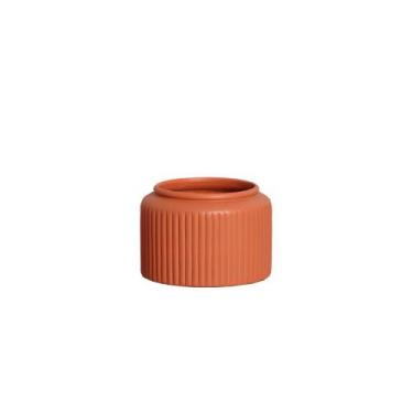 Imagem de Cachepot Decorativo em Cerâmica Home Modelo Waves P Terracota - Sara D