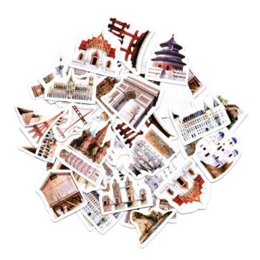 Imagem de Adesivos Decorativos Scrapbook Sticker 54 Peças Monumentos - Doce Tern
