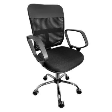 Imagem de Cadeira Tela Executiva Ergonômica NR17 Com Braço Cromada - ULTRA Móvei