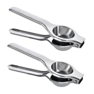Imagem de 2 UN Espremedor Limão Aço Inox Reforçado Manual Fácil Suco - Clink