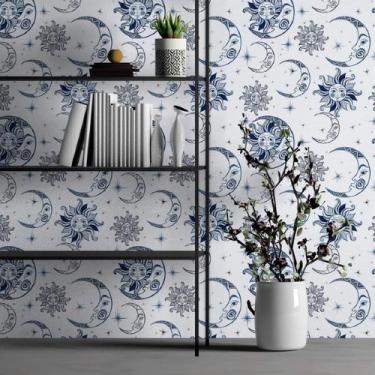 Imagem de Papel de Parede Adesivo Lua e Sol N013203 0,58x2,5M - Adesivo BR