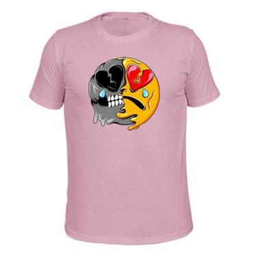 Imagem de Camiseta Algodão Tecido Macio Emoji Coração - Surprass, Rosa, G