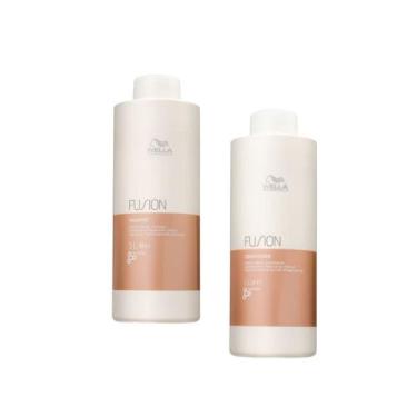 Imagem de Kit Shampoo e Condicionador Wella Fusion Repair 1 Litro - Reconstrução