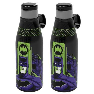 Imagem de Garrafinha de Hidratação do Batman 530ml Abre Fácil - 2 Unidades - Pla