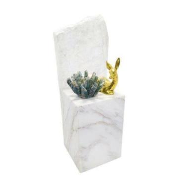 Imagem de Escultura Decorativa Luxo Coral e Animal Maior Dourado - LUXdécor