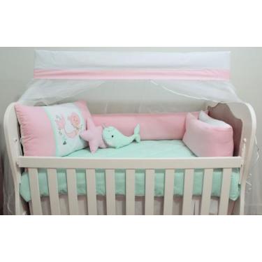 Imagem de Kit de Berço Pop - 10 Peças - Bebê Pelúcias e Enxovais, Sereia Alana