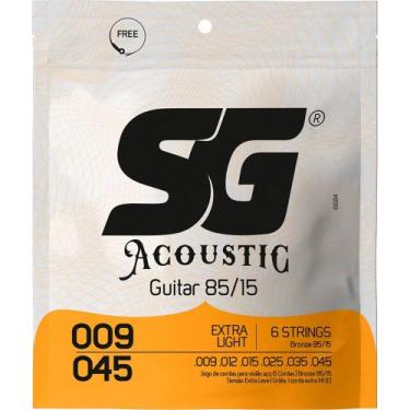 Imagem de Encordoamento Corda Violão Aço Sg Acoustic Extra Light 0.9