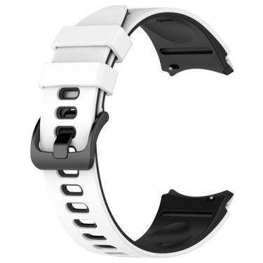 Imagem de Pulseira Silicone para Galaxy Watch 4 Watch 5 Watch 6 - Poolsy, Branca