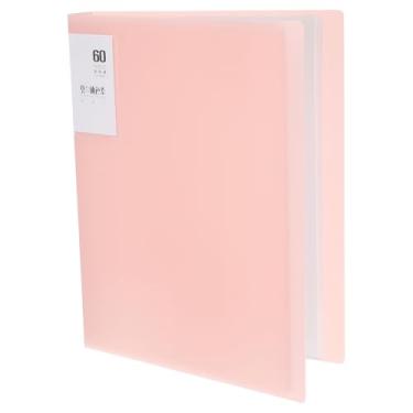 Imagem de M&G Fichário de 60 bolsos com mangas de plástico PP A4 (rosa), pasta de portfólio de arte com protetores de folha transparentes, exibe 120 páginas para organizar documentos, 310 x 235 x 40 mm