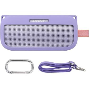 Imagem de co2CREA Capa de silicone macia para Bose SoundLink Flex Bluetooth - Roxa