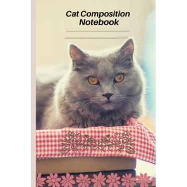 Imagem de Caderno de composição do gato: Chartreux Cat ruler note caderno fofo de gato 100 páginas de rastreamento da vida, capturando belos momentos, anotando informações. Para crianças, adolescentes, estudantes e adultos
