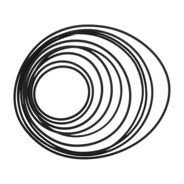 Imagem de Micro Traders 100 peças de correias de borracha para gravador preto, correia de transmissão de borracha de espessura de 1 mm para leitores de DVD, tocadores de cassete, leitores de CD, 25 mm-70 mm