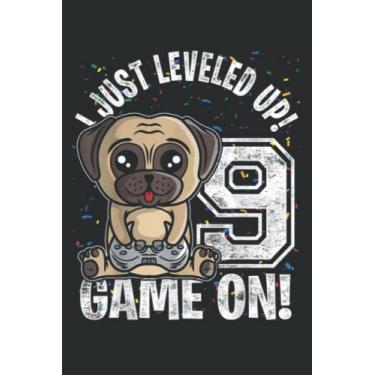 Imagem de 9 Years Old 9Th Birthday Pug Dog Boy Girl Gifts Video Game Meme: Lined Notebook: 6" x 9", 100 Pages, Notebook Journal For Lady, Girls And Women Blank Lined Notebook Journal Gift Ideas.
