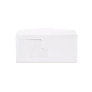 Imagem de Envelopes de janela de pistola Blue Summit #10 com selo gomado, envelopes em branco de 10 cm x 23 cm, 500/caixa