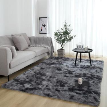 Imagem de KAIJIE Tapete fofo para quarto, sala de estar, tapete moderno super macio de pelúcia felpudo para dormitório, berçário, quarto de crianças, decoração de casa 120 x 200 cm