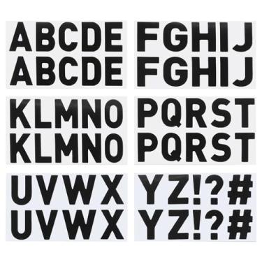 Imagem de PATIKIL Adesivos de letras de 2,5 cm, 60 peças/12 folhas autoadesivos de vinil grande com números do alfabeto para artes, artesanato, caixa de correio, boletim, decoração de sala de aula, preto claro