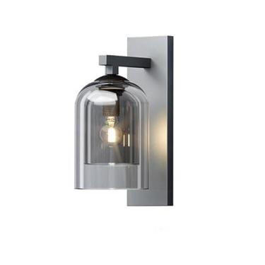 Imagem de Luminárias de parede de cristal de personalidade moderna de 13 pol., arandelas de cabeceira nórdicas simples com base E27/26, três cores reguláveis para quarto, sala de estar, sala de estudo