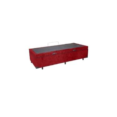 Imagem de Cama Box Baú Solteirão King Suede Vermelho