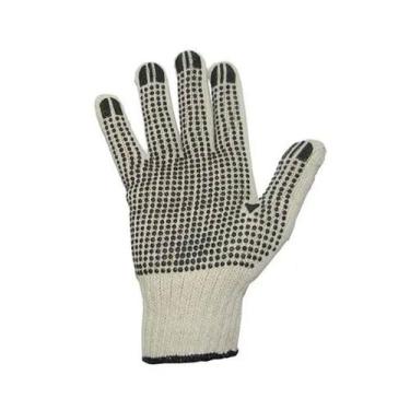 Imagem de Par de Luva Pigmentada Malha Tricotada PVC Branca Epi - Titanium