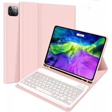 Imagem de Capa Com Teclado Wifi Para Tablet iPad Pro 13 Polegadas 2024 (Rosa) - POPSHOPE