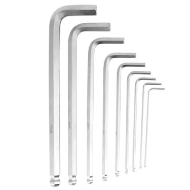 Imagem de Chave Inglesa Hex-L, 9 Peças de Chaves Sextavadas de Ponta Esférica Conjunto de Chaves Sextavadas de Aço Ferramentas de Instalação Chave Inglesa de Aço para Luminárias