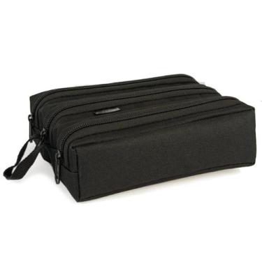 Imagem de Estojo Escolar Infantil 3 Divisórias Bolsinha Porta Lapis Caneta Organ